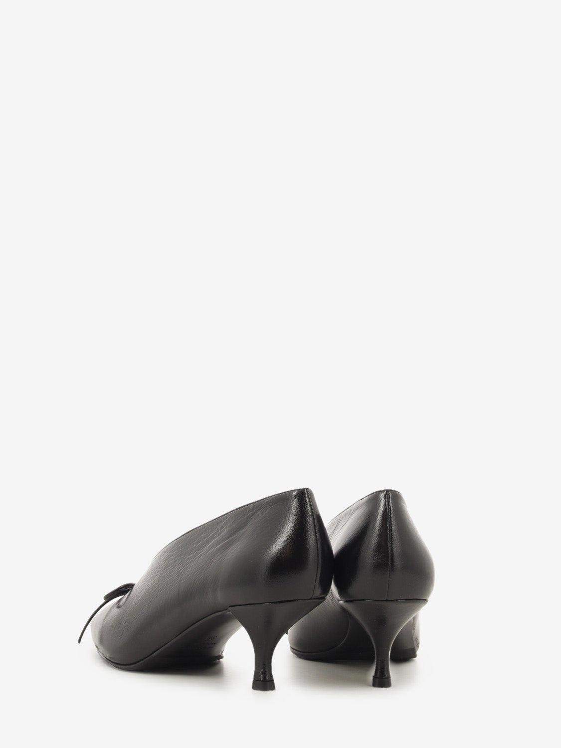 BLACK LATEX NAPPA LEATHER PUMPS L257-9460_NERO