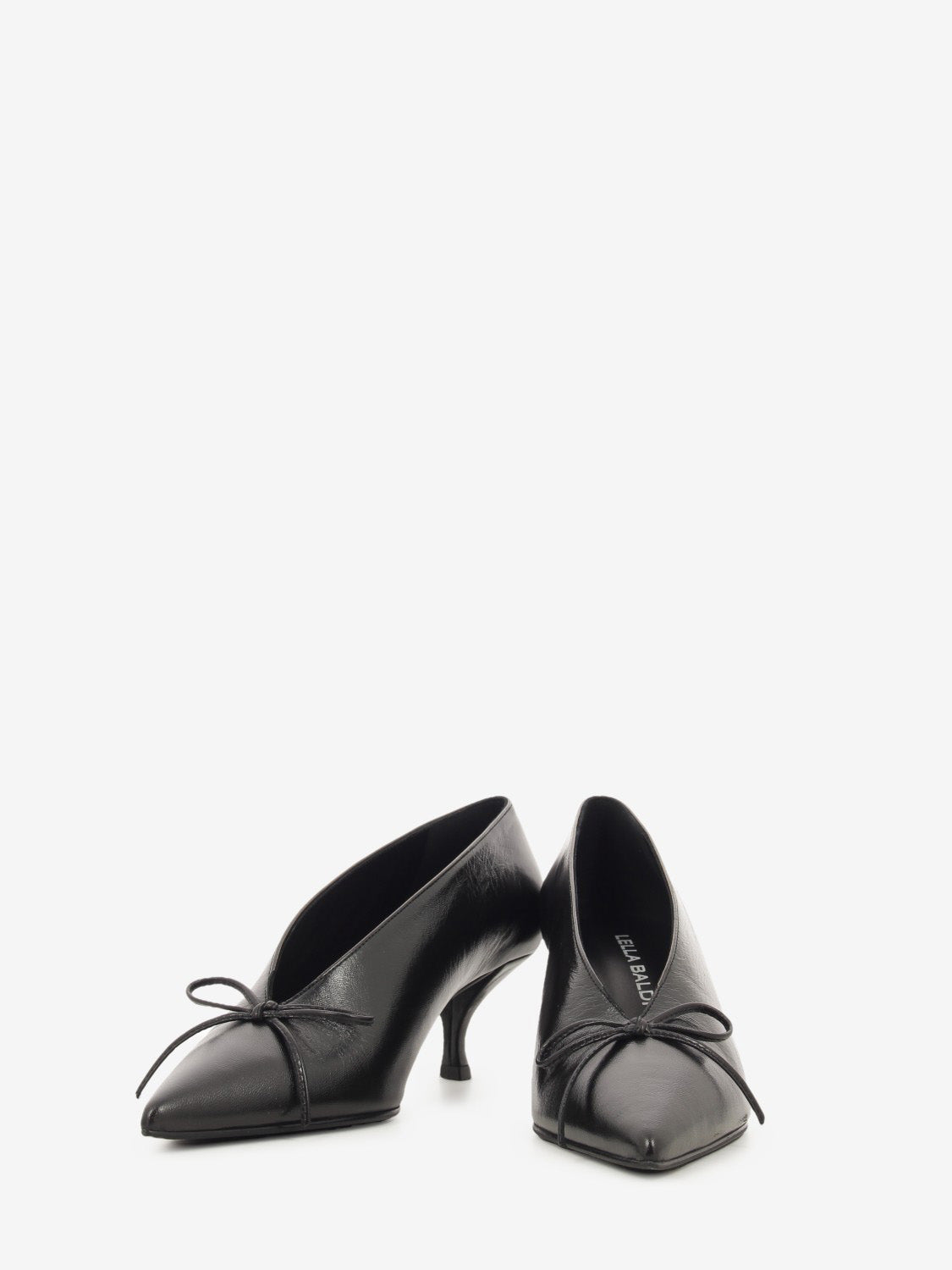 BLACK LATEX NAPPA LEATHER PUMPS L257-9460_NERO