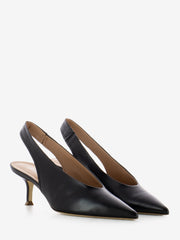 LELLA BALDI - Slingback accollata in nappa nera