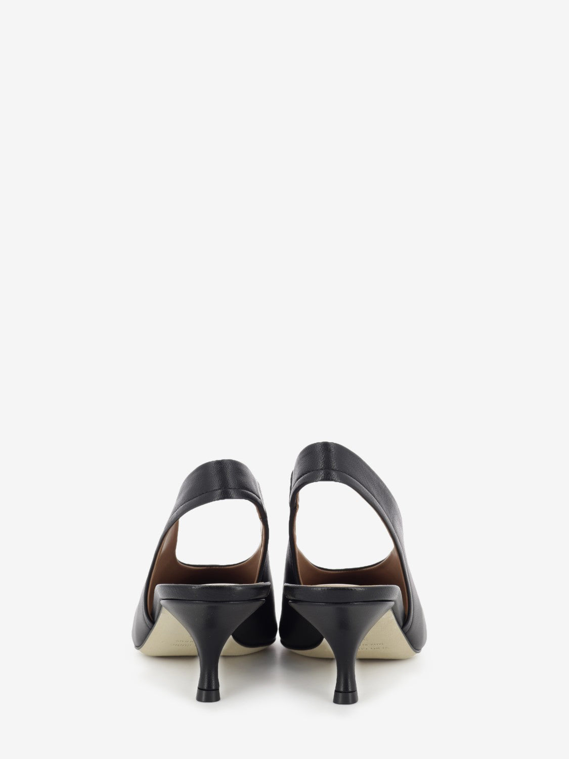 Slingback in pelle nero
