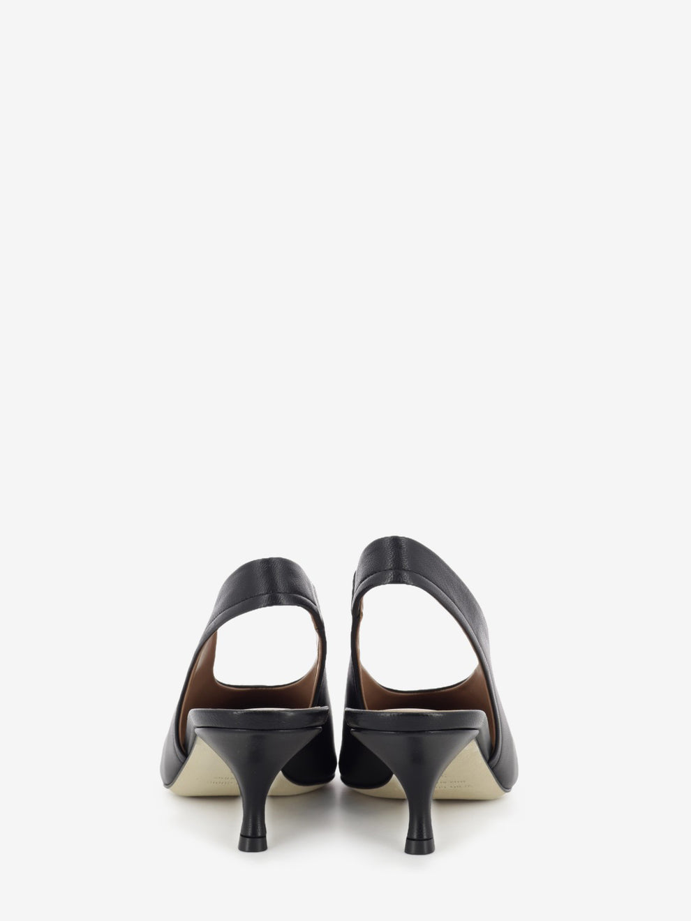Slingback in pelle nero