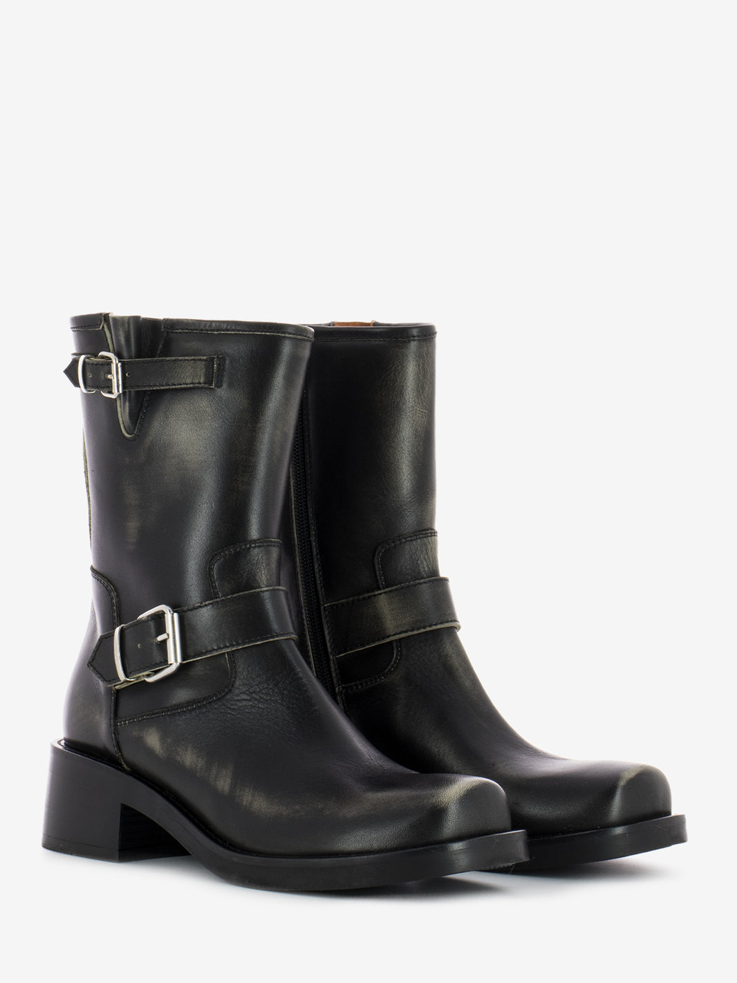 Stivale basso effetto vintage nero