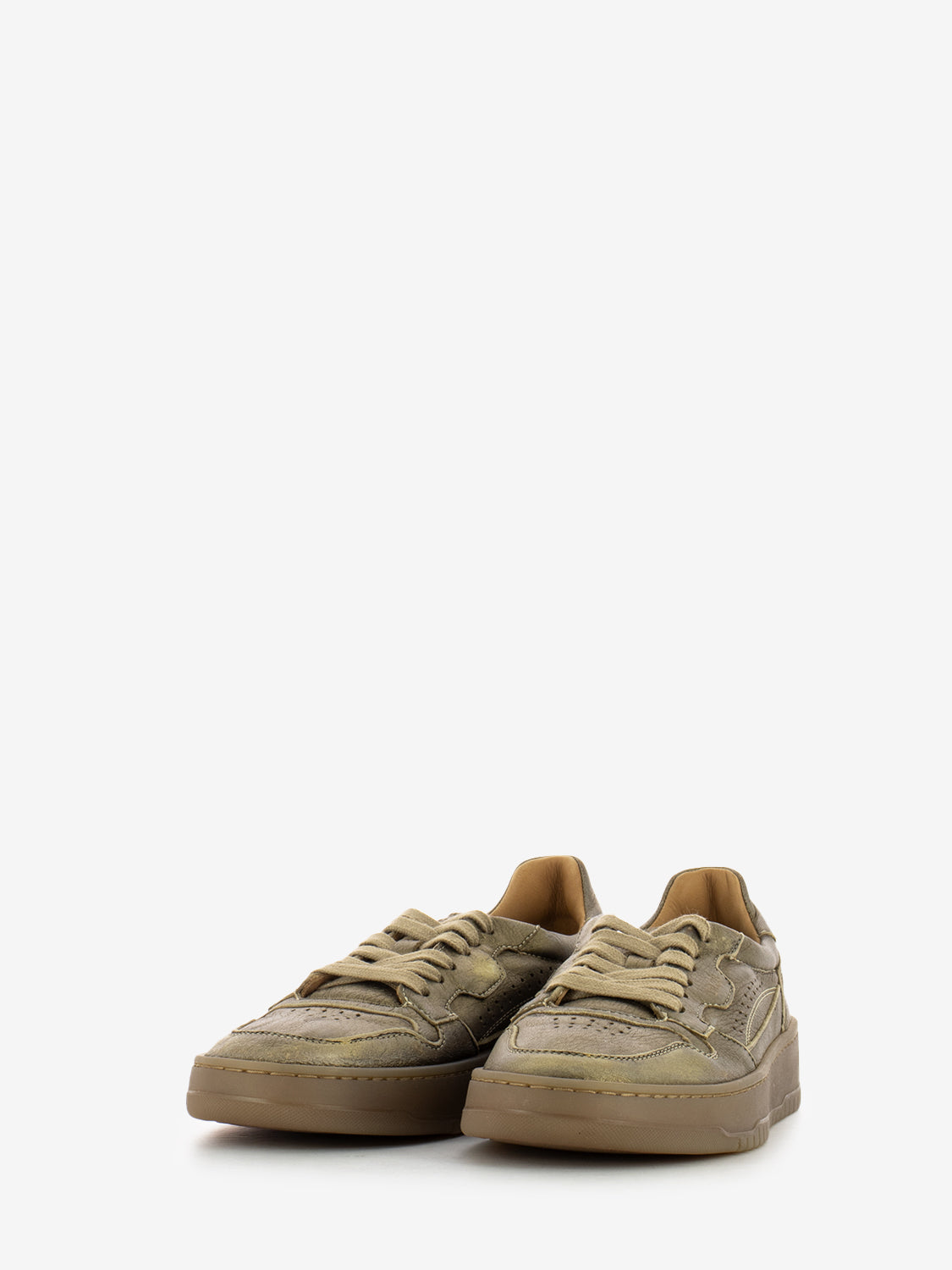 Sneakers nabuk laminato bronzo