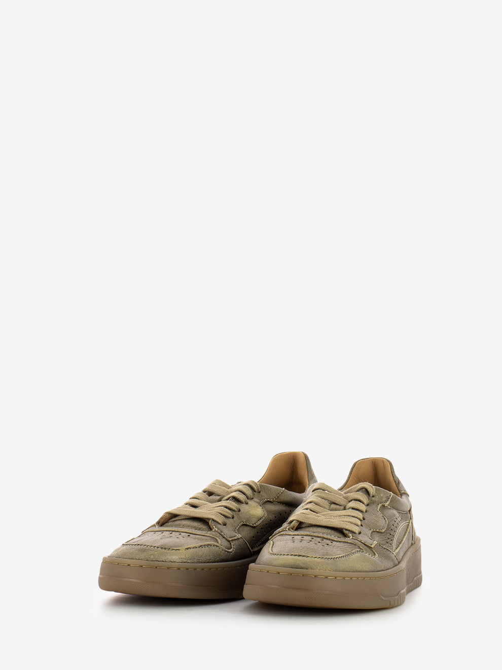 Sneakers nabuk laminato bronzo