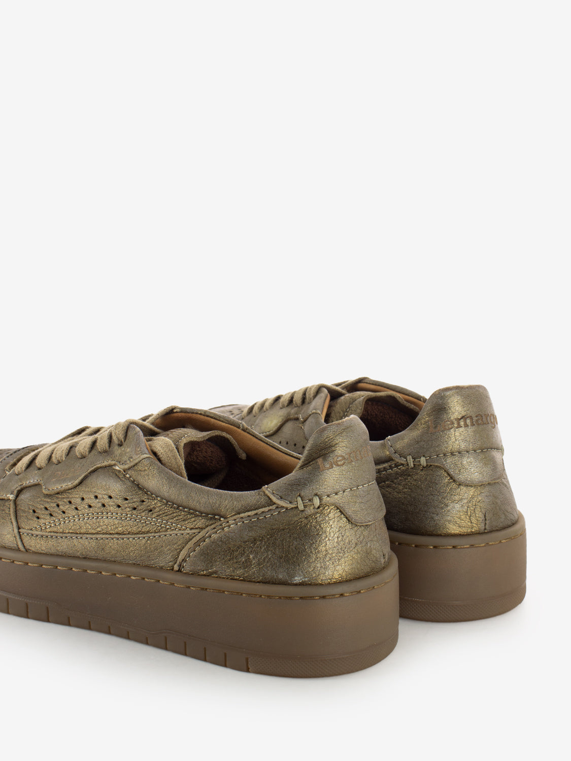 Sneakers nabuk laminato bronzo