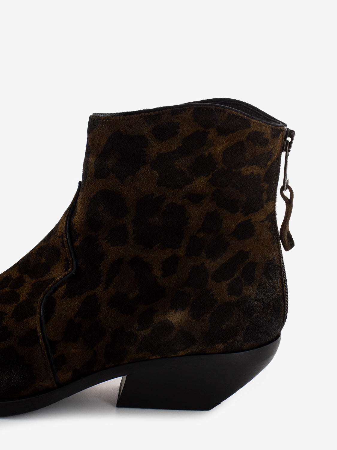 Tronchetti in suede ghepardo marrone / nero