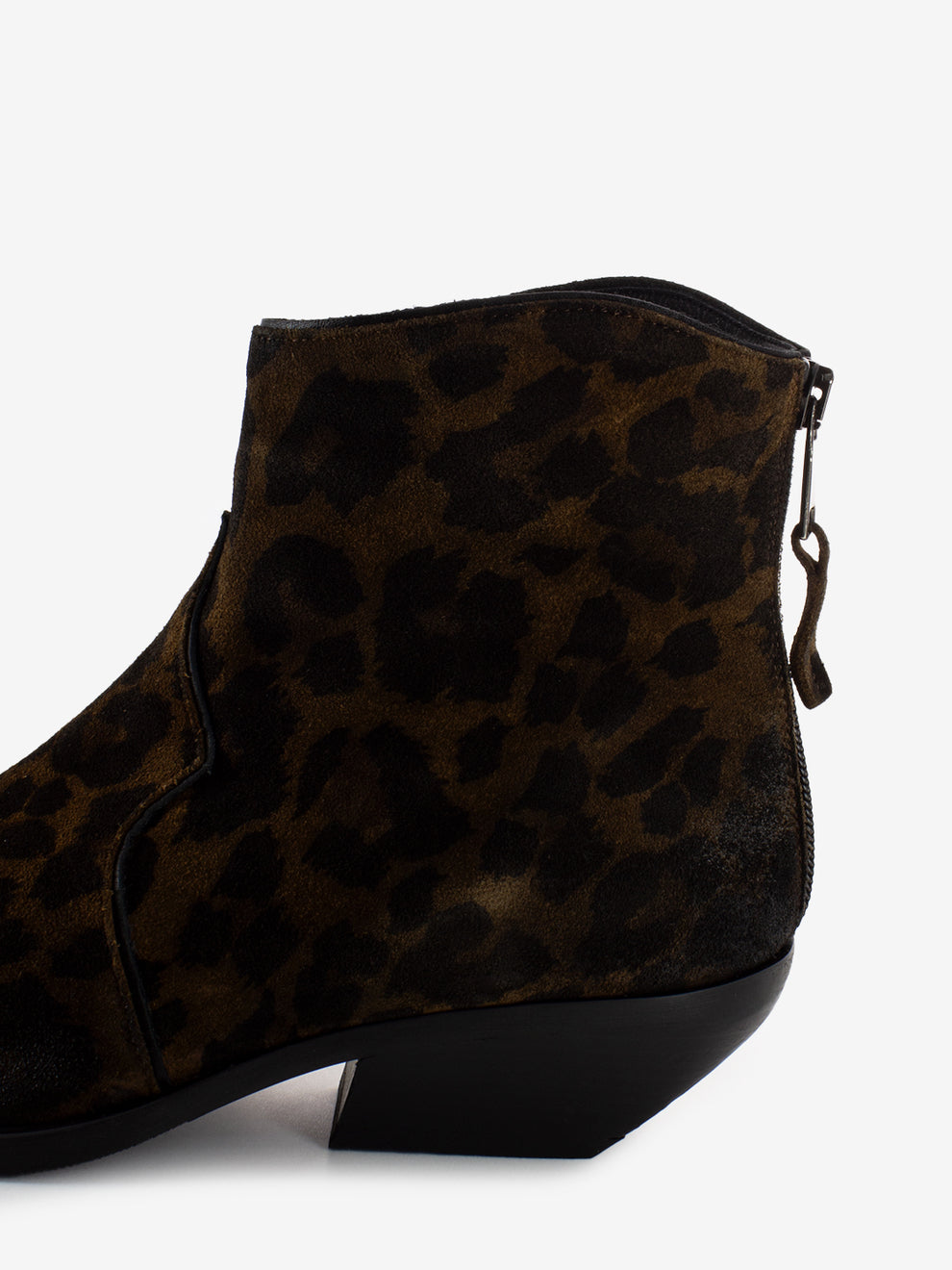 Tronchetti in suede ghepardo marrone / nero