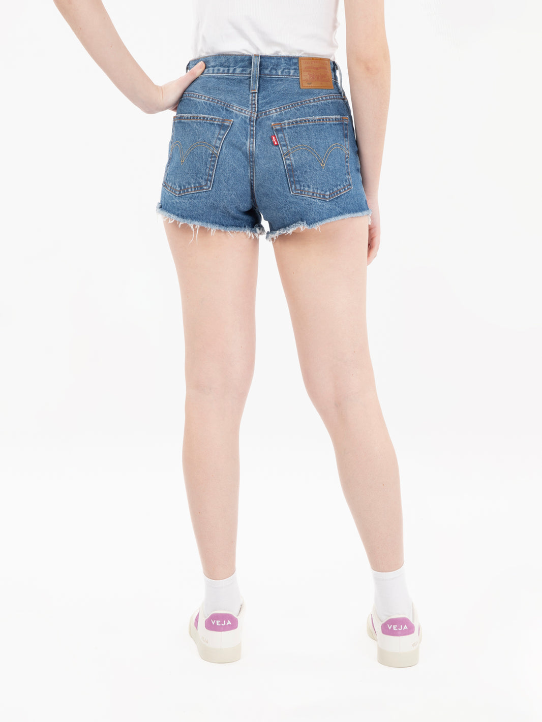501® Shorts High Rise denim medio chiaro