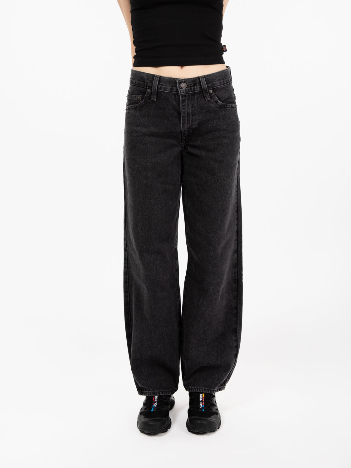 Jeans Baggy Dad in denim nero da donna - LEVI'S® - Pavidas