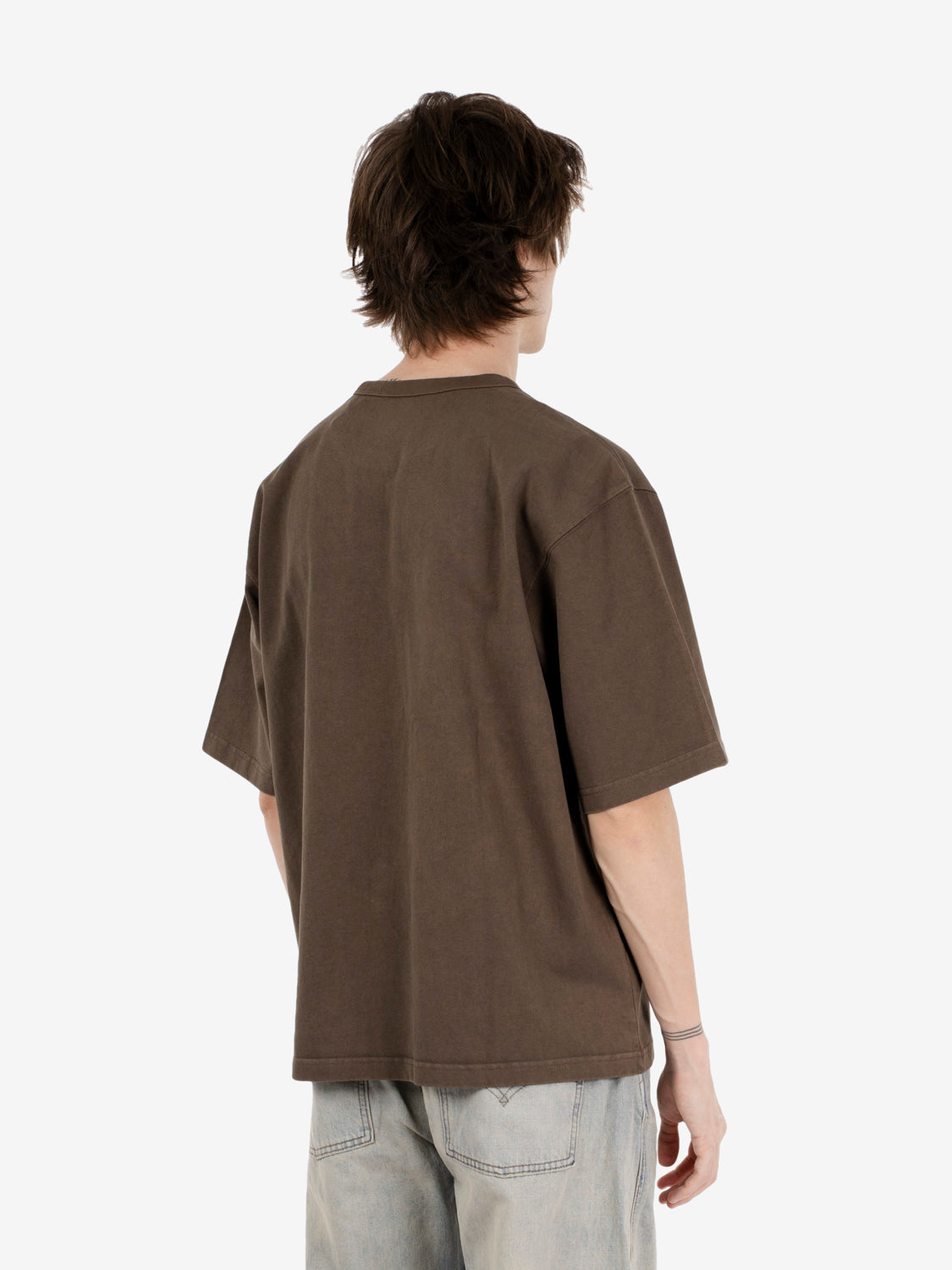 Heavyweight loose tee garment dye maitake