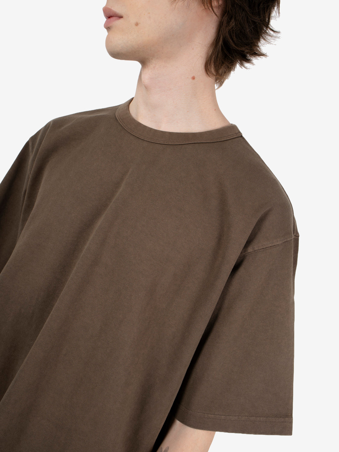 Heavyweight loose tee garment dye maitake