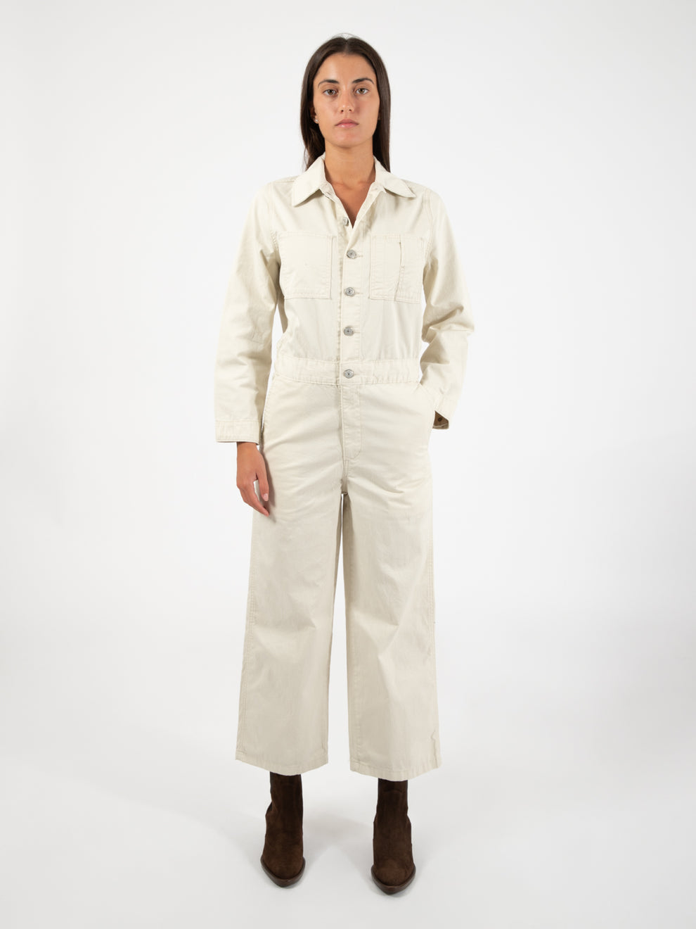Iconic jumpsuit almond milk