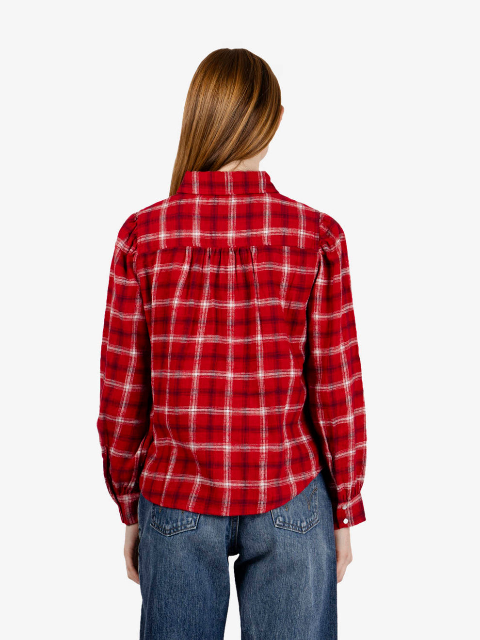 Juna western shirt Isolde Plaid V2 Emboldened - Rosso