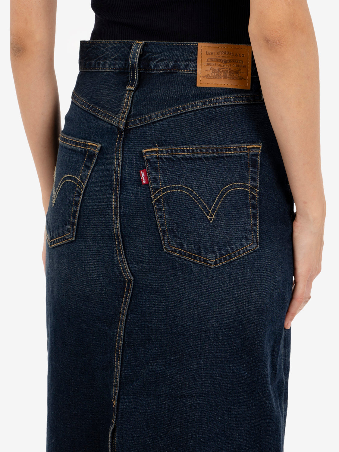 Decon Slit midi skirt High Vibration Skirt - Dark Wash