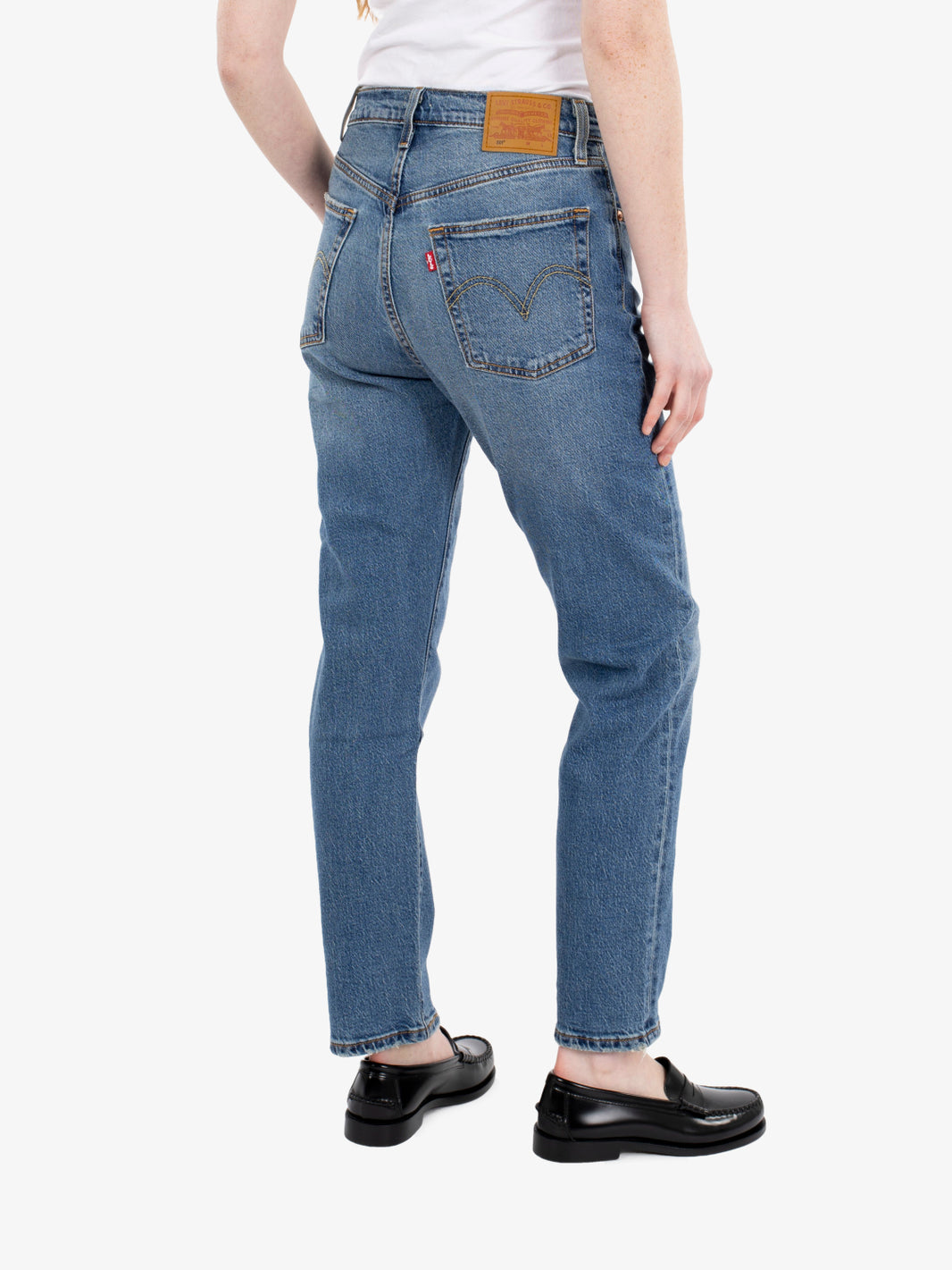 501® crop Lightweight blu