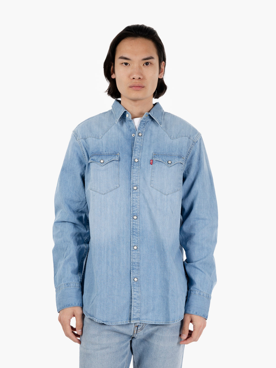Camicia Barstow western standard azzurro