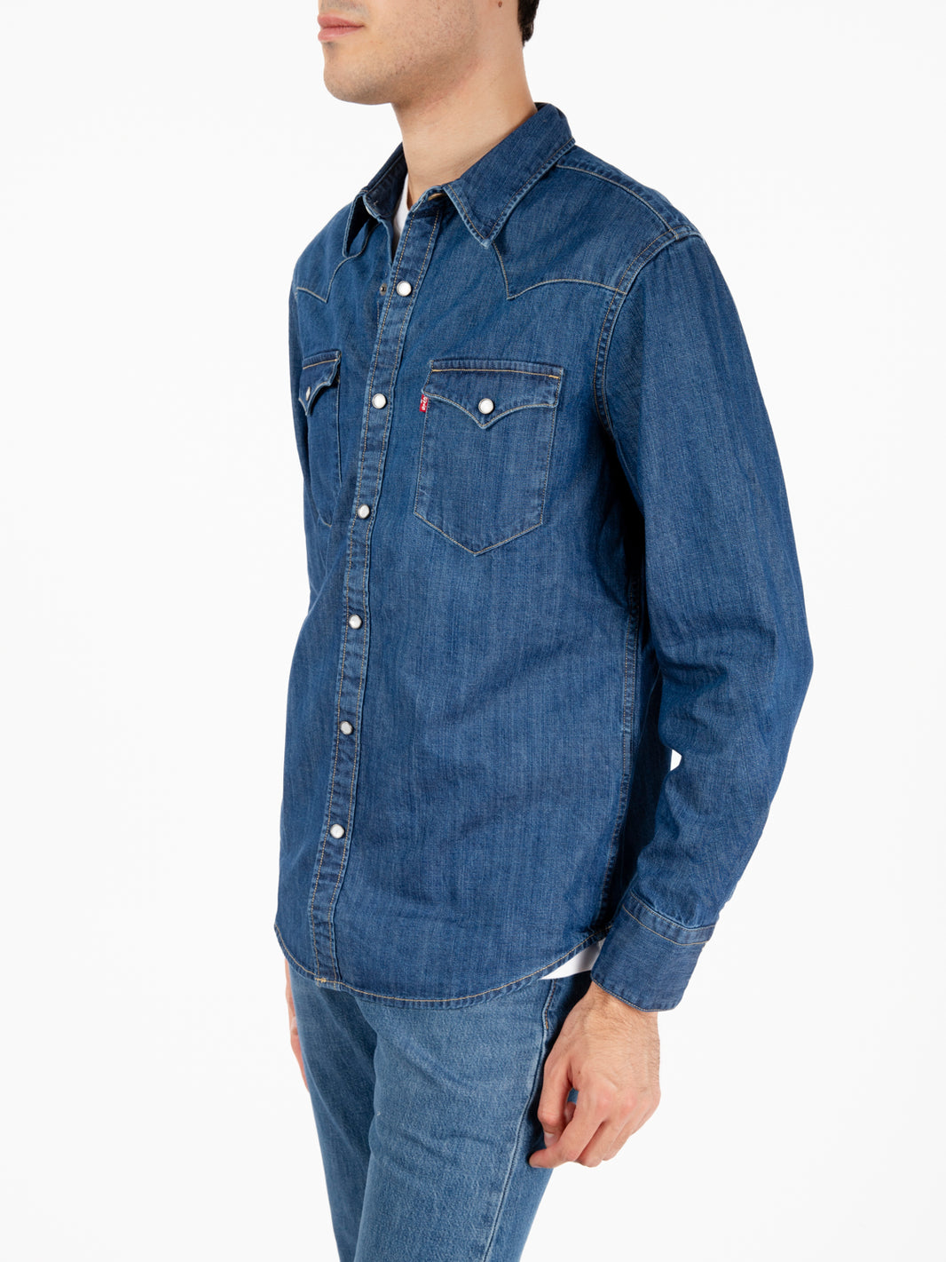 Camicia Barstow Western standard Lower Haight blu