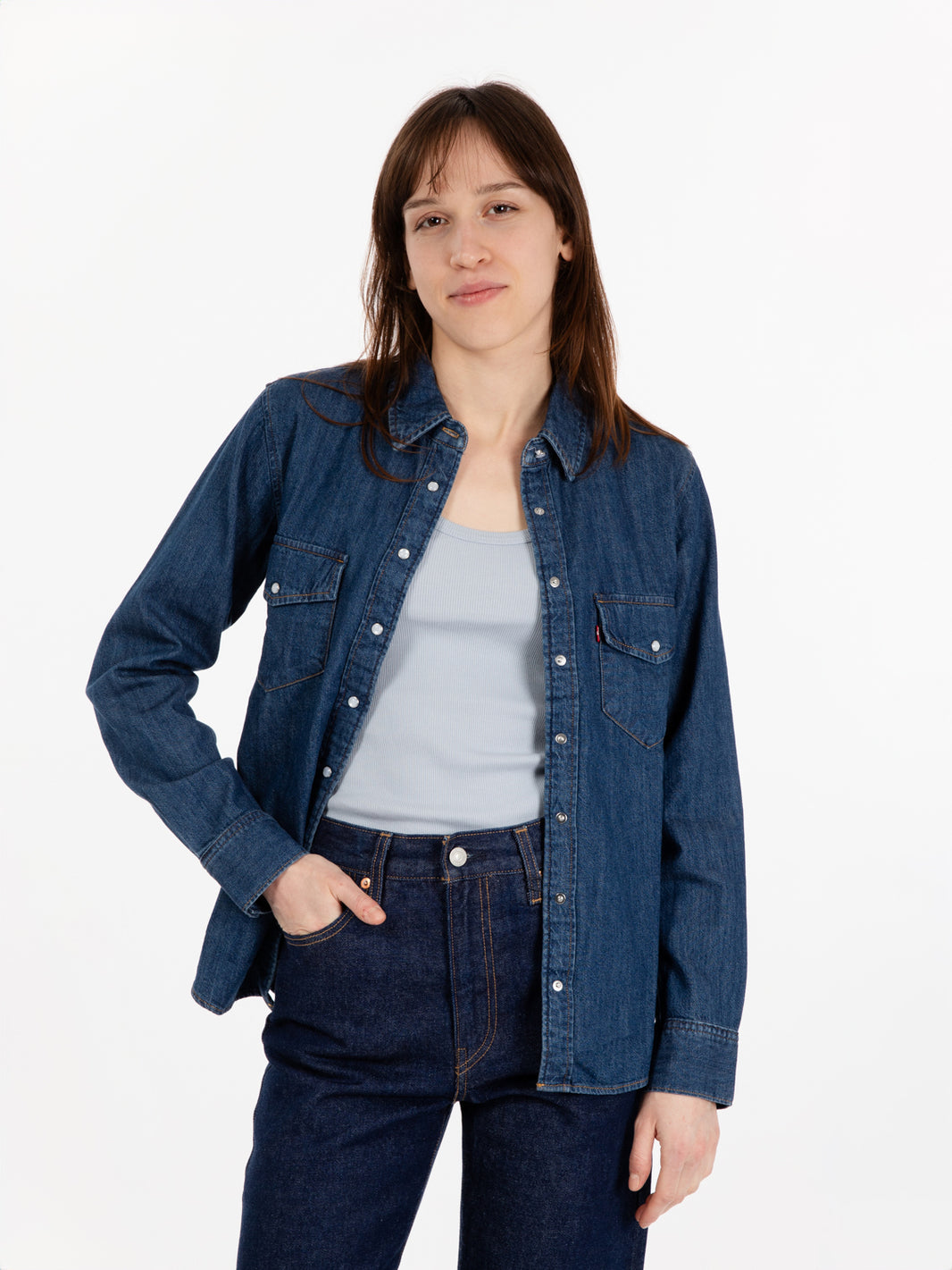 Camicia Iconic Western Air Space 3 denim scuro
