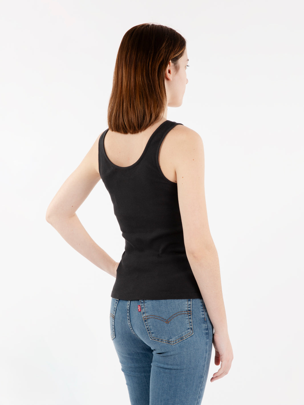 Canotta Essential Rib tank black