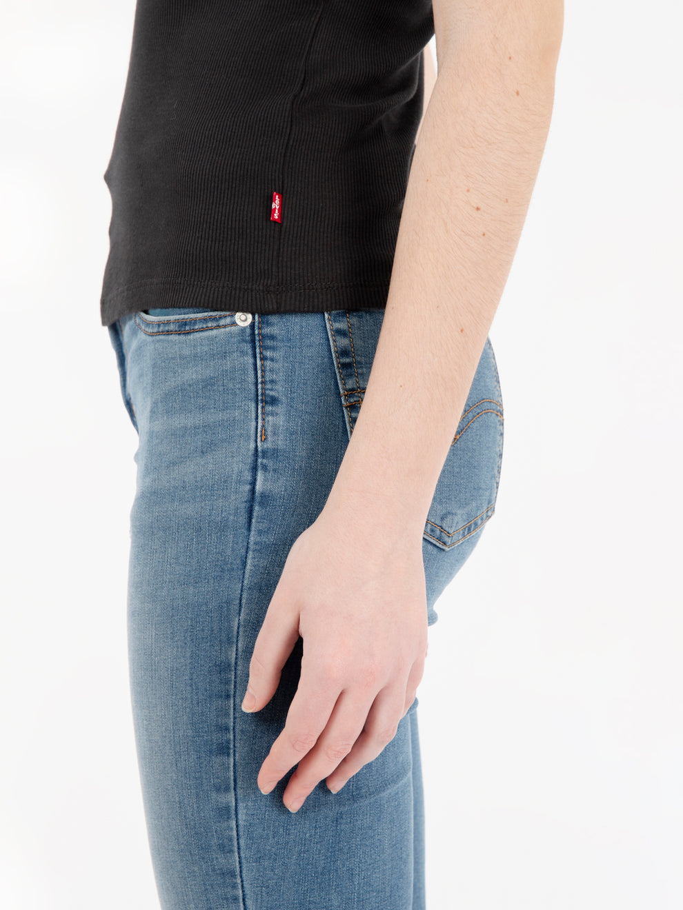 Canotta Essential Rib tank black