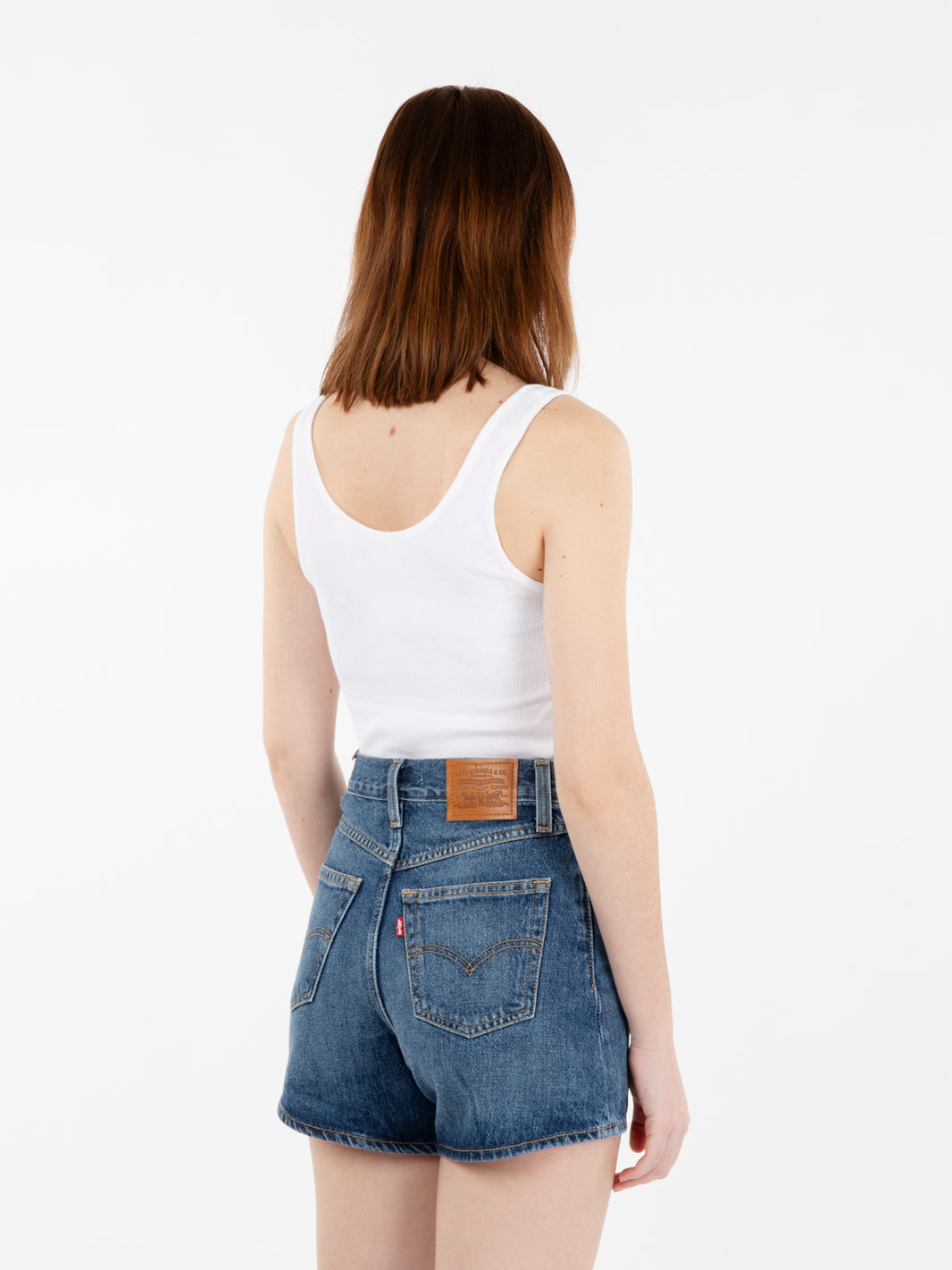 Canotta Essential Rib tank white
