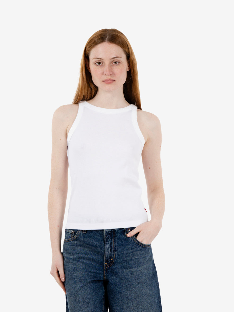 Essential Racer tank white