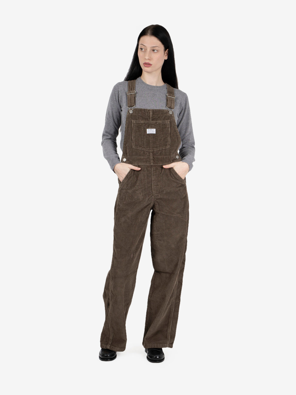 FL Baggy corduroy overalls, canteen brown