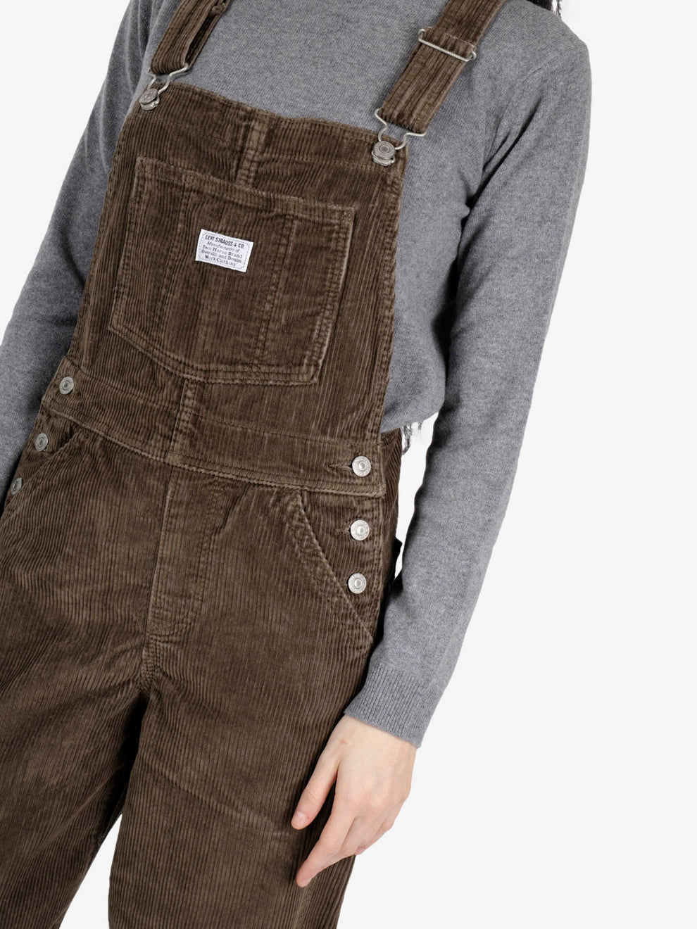FL Baggy corduroy overalls, canteen brown