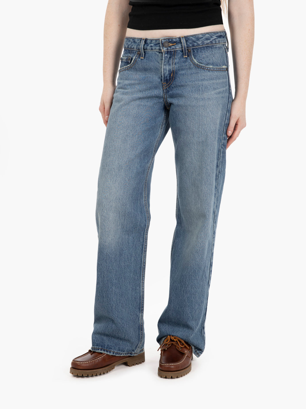 Low Loose Recused city denim blue stone