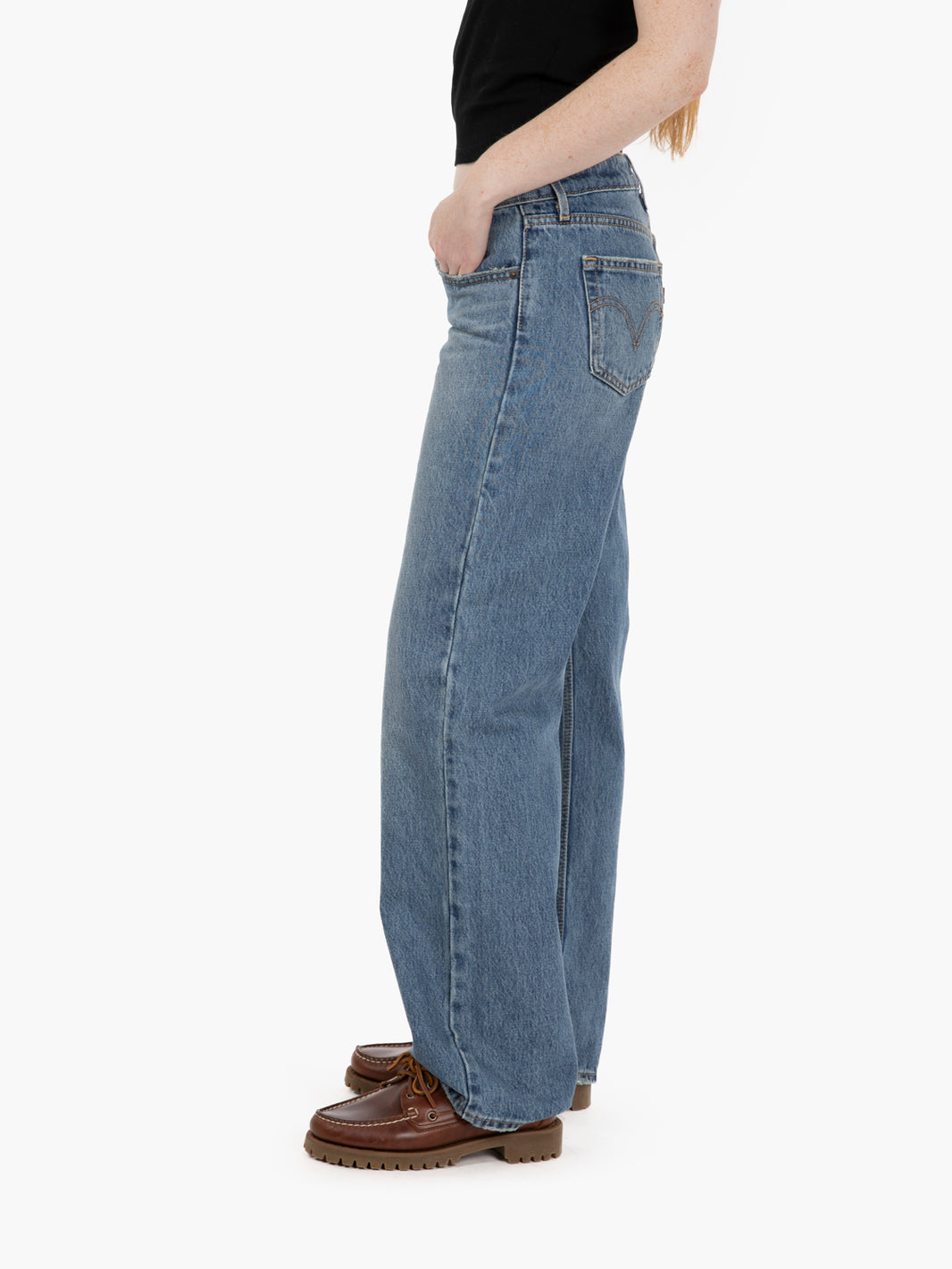 Low Loose Recused city denim blue stone