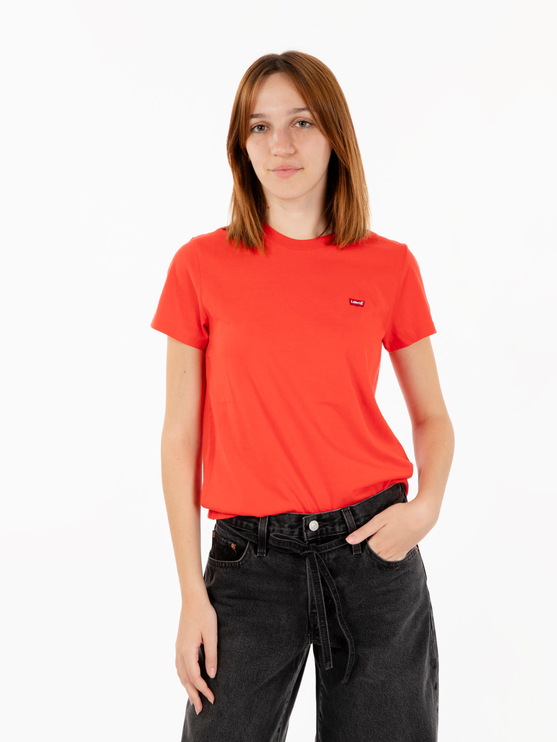 Perfect tee poppy red cotton