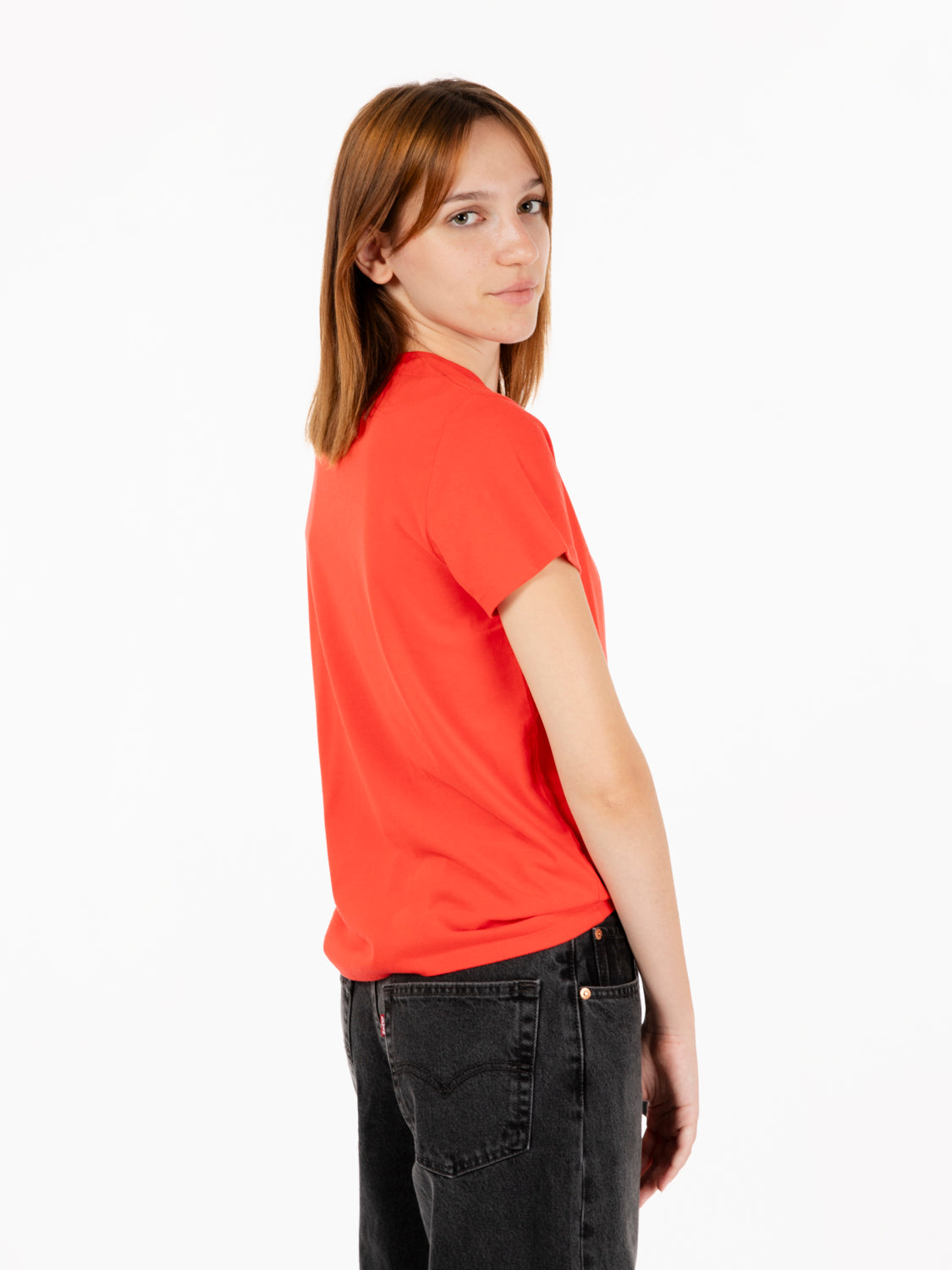 Perfect tee poppy red cotton