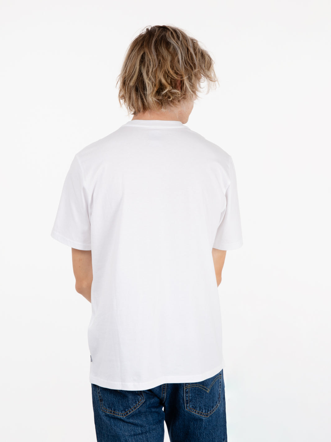 Relaxed fit tee con stampa white