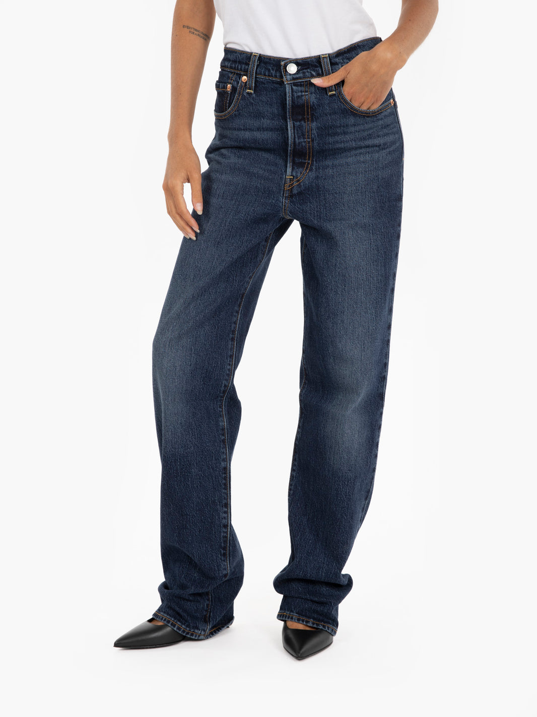 Dark denim ribcage