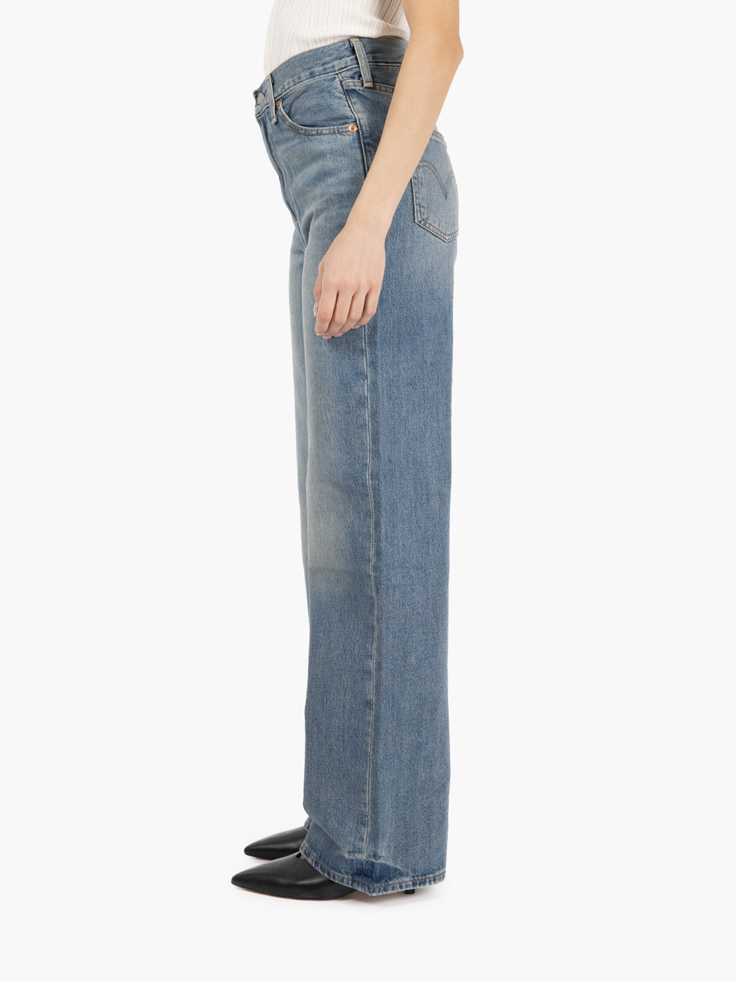 Ribcage wide leg lavaggio vintage tint