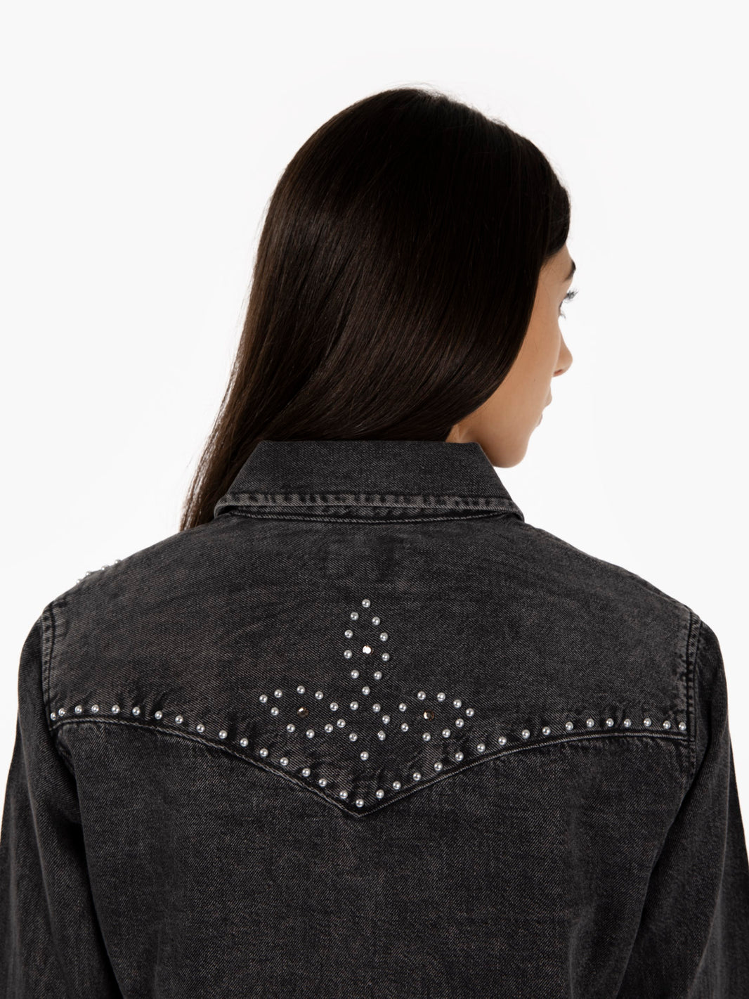 Denim shirt icon western black 