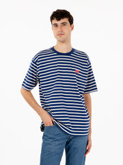 LEVI'S® - Skate graphic box tee breton stripe cream / blue