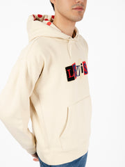 LEVI'S® - Skate hooded sweatshirt angora dots cream / red