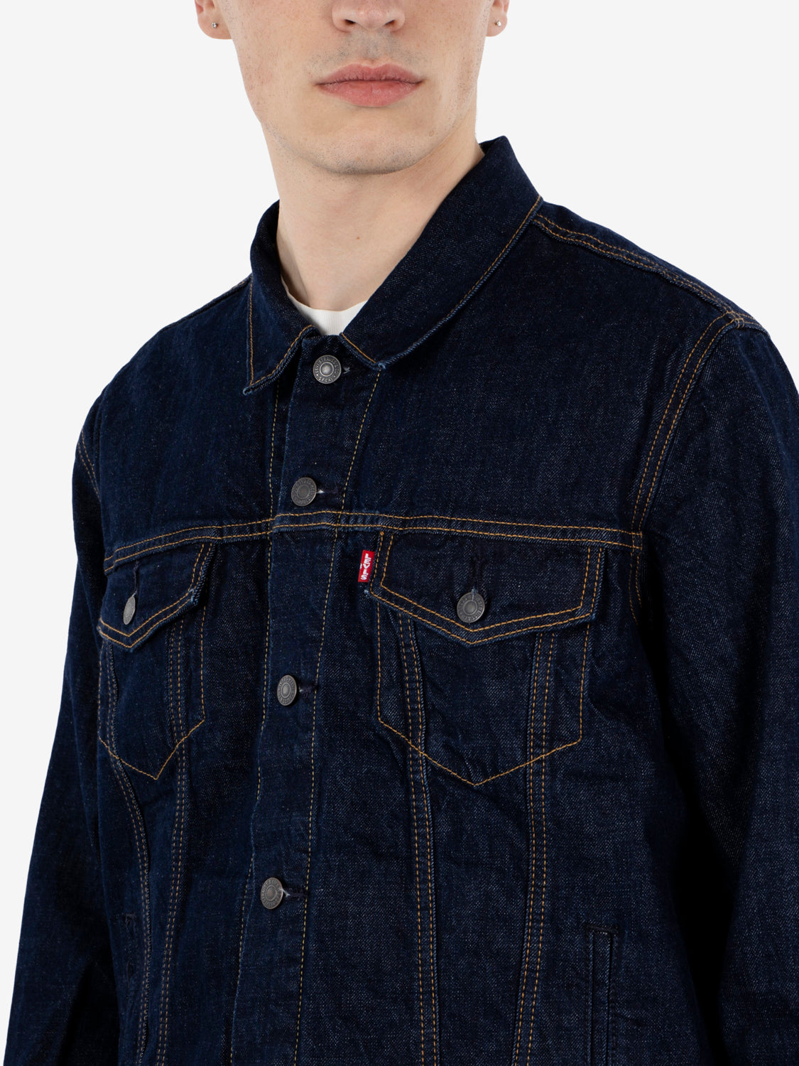 The trucker jacket blu