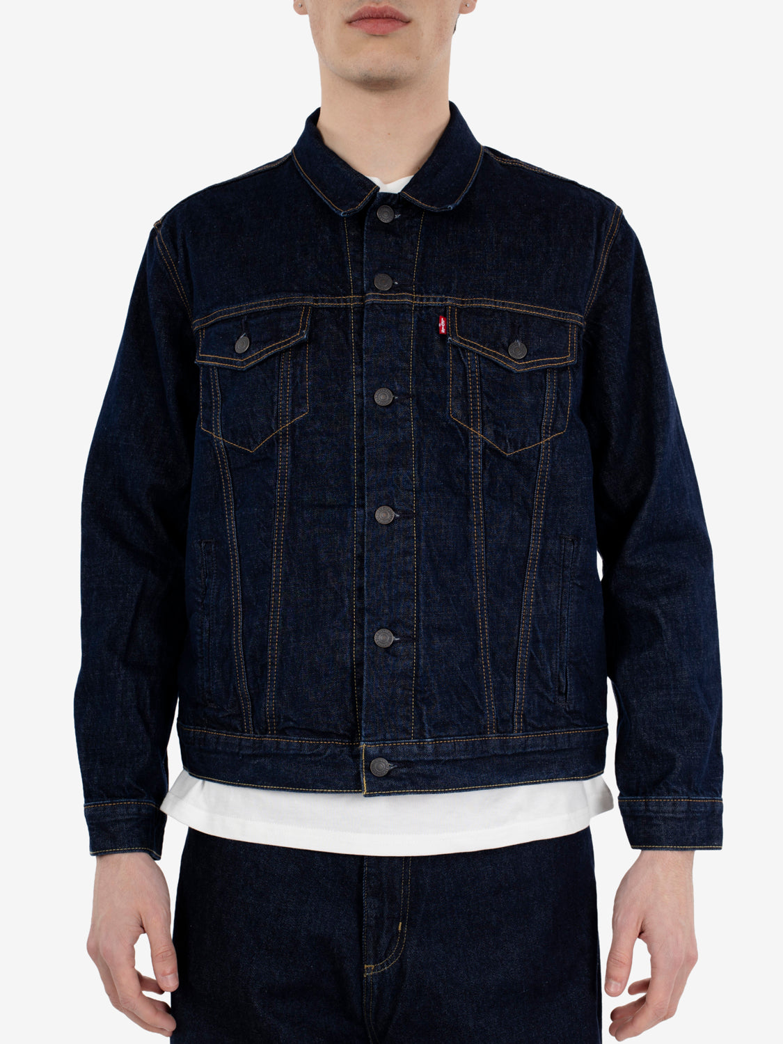 The trucker jacket blu