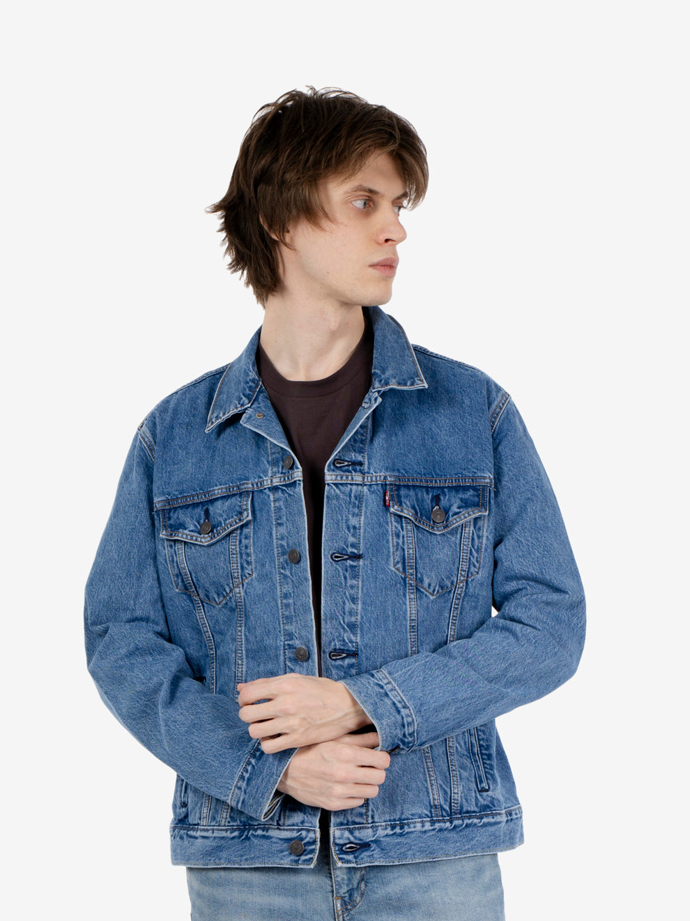The trucker jacket washed away - blu