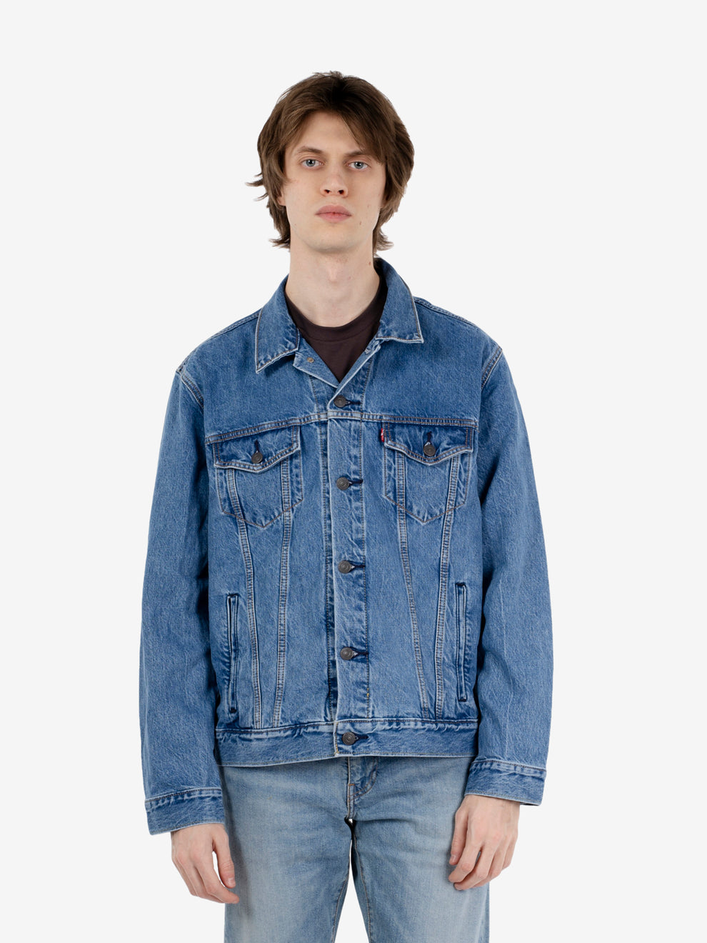 The trucker jacket washed away - blu