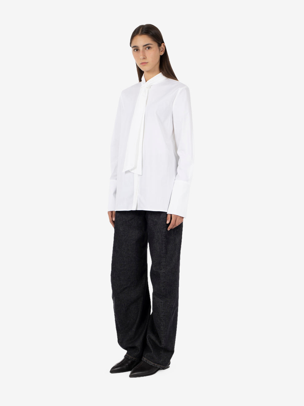 James washed black denim jeans