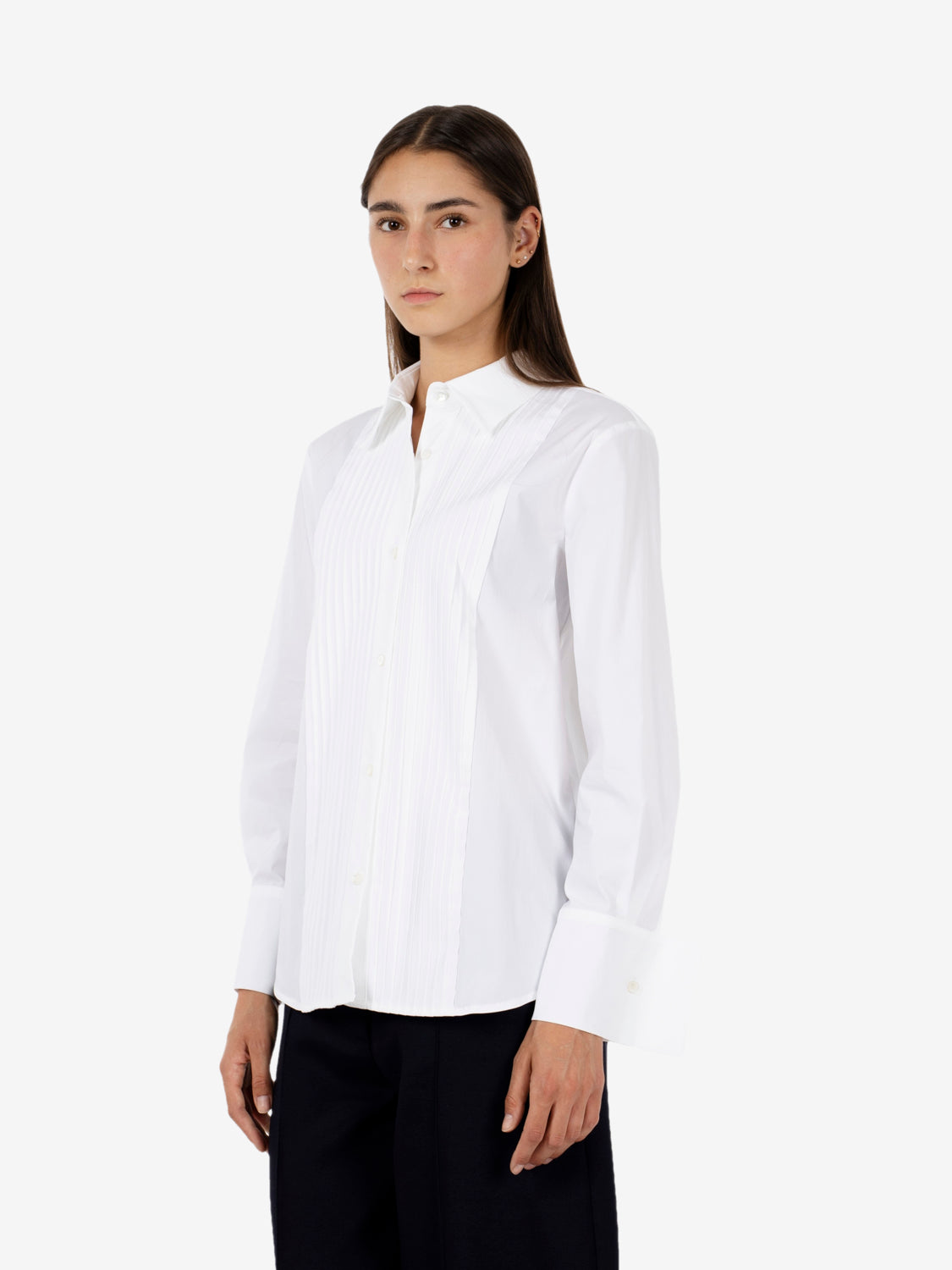 Camicia Opal plissè bianca