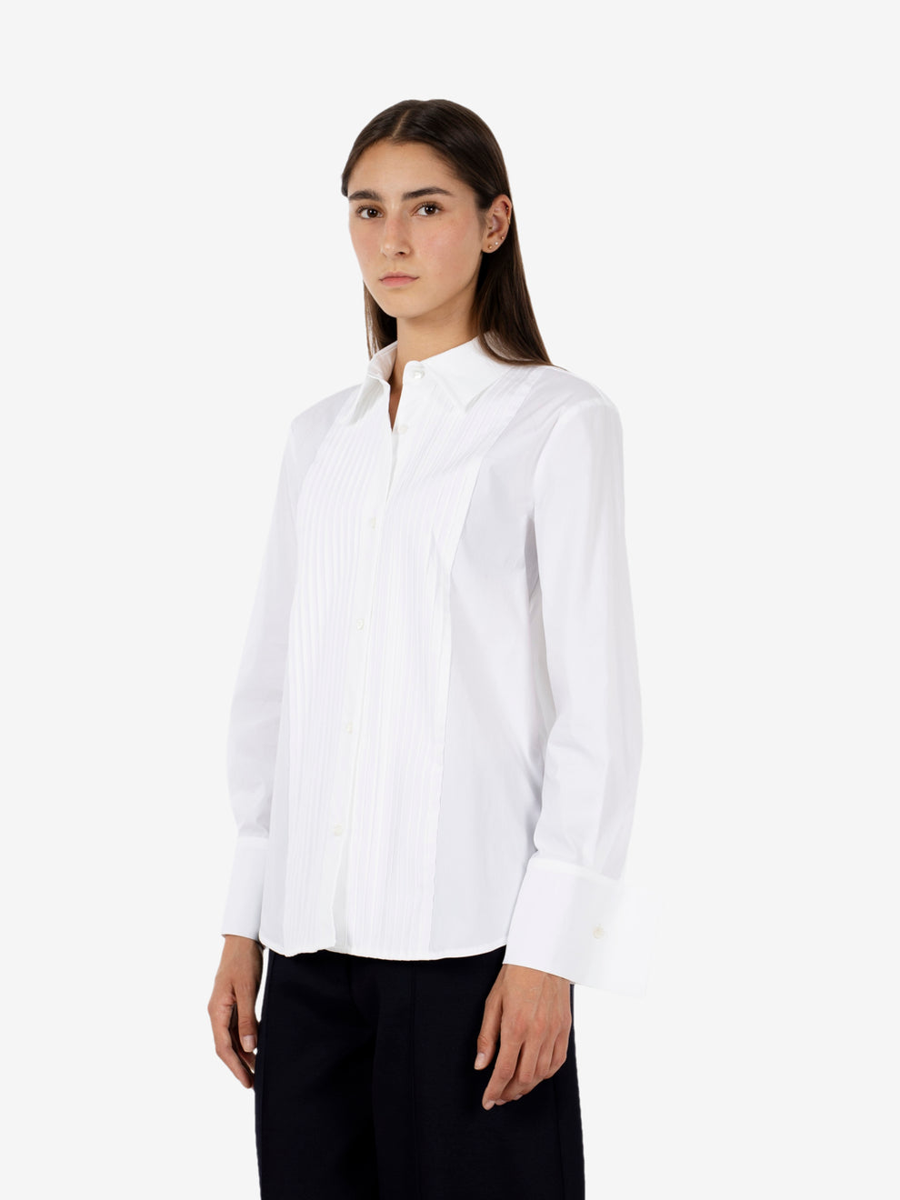 Camicia Opal plissè bianca