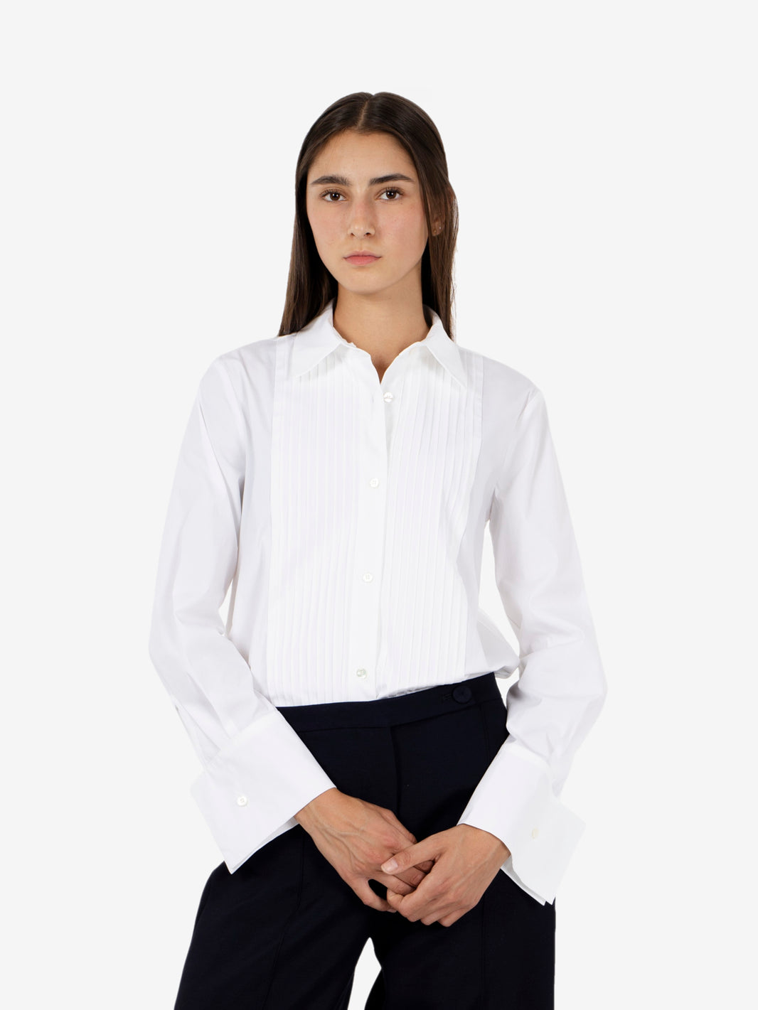 Camicia Opal plissè bianca