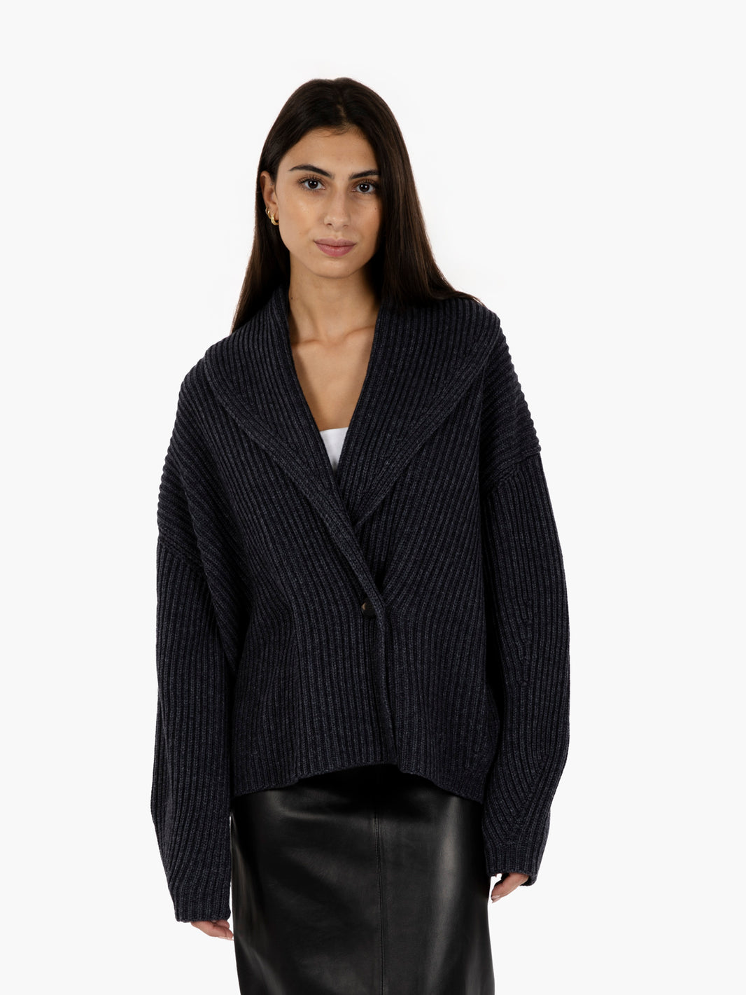 Ezra Charcoal Corduroy Coat
