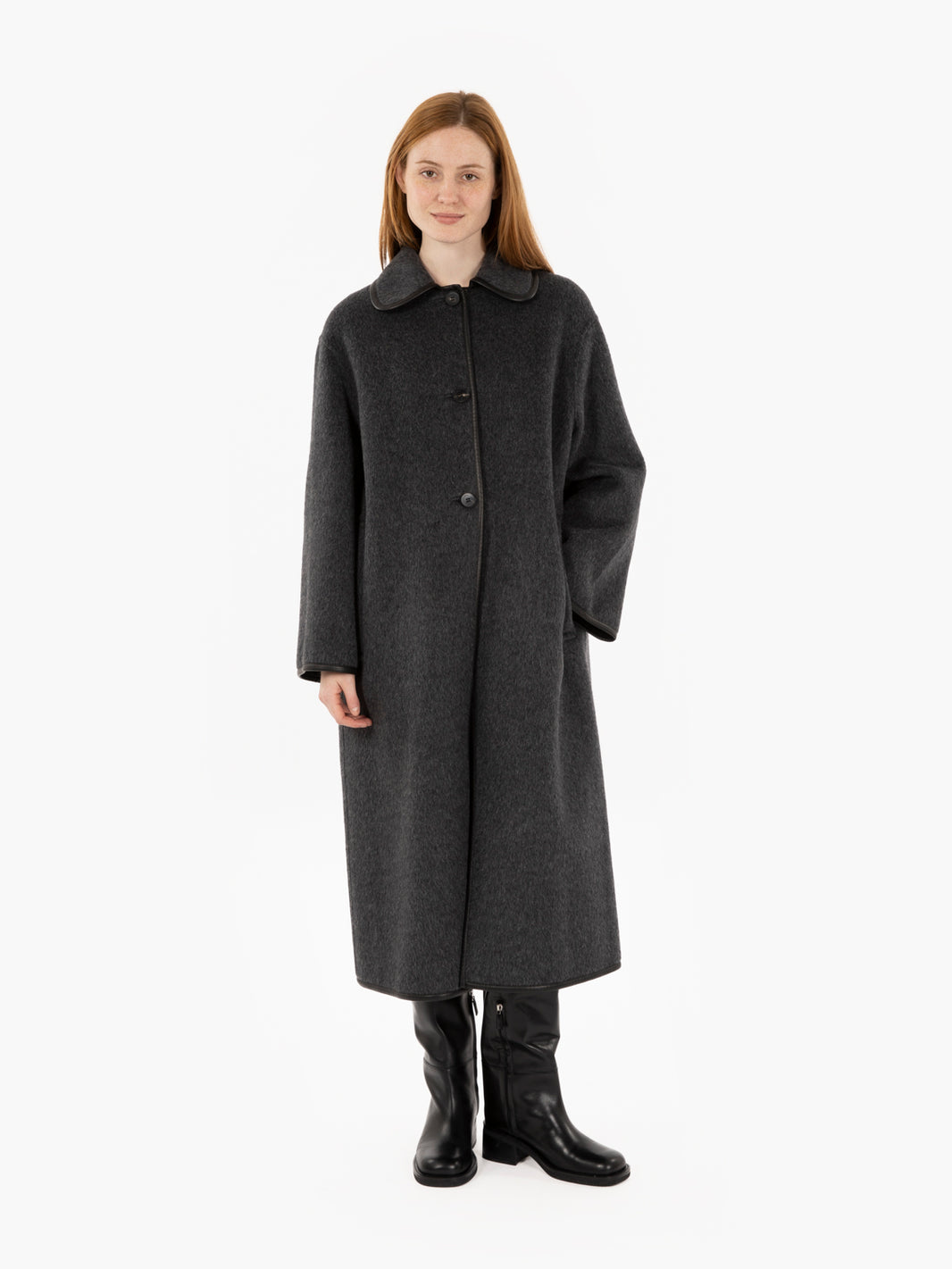 Orestis long grey coat