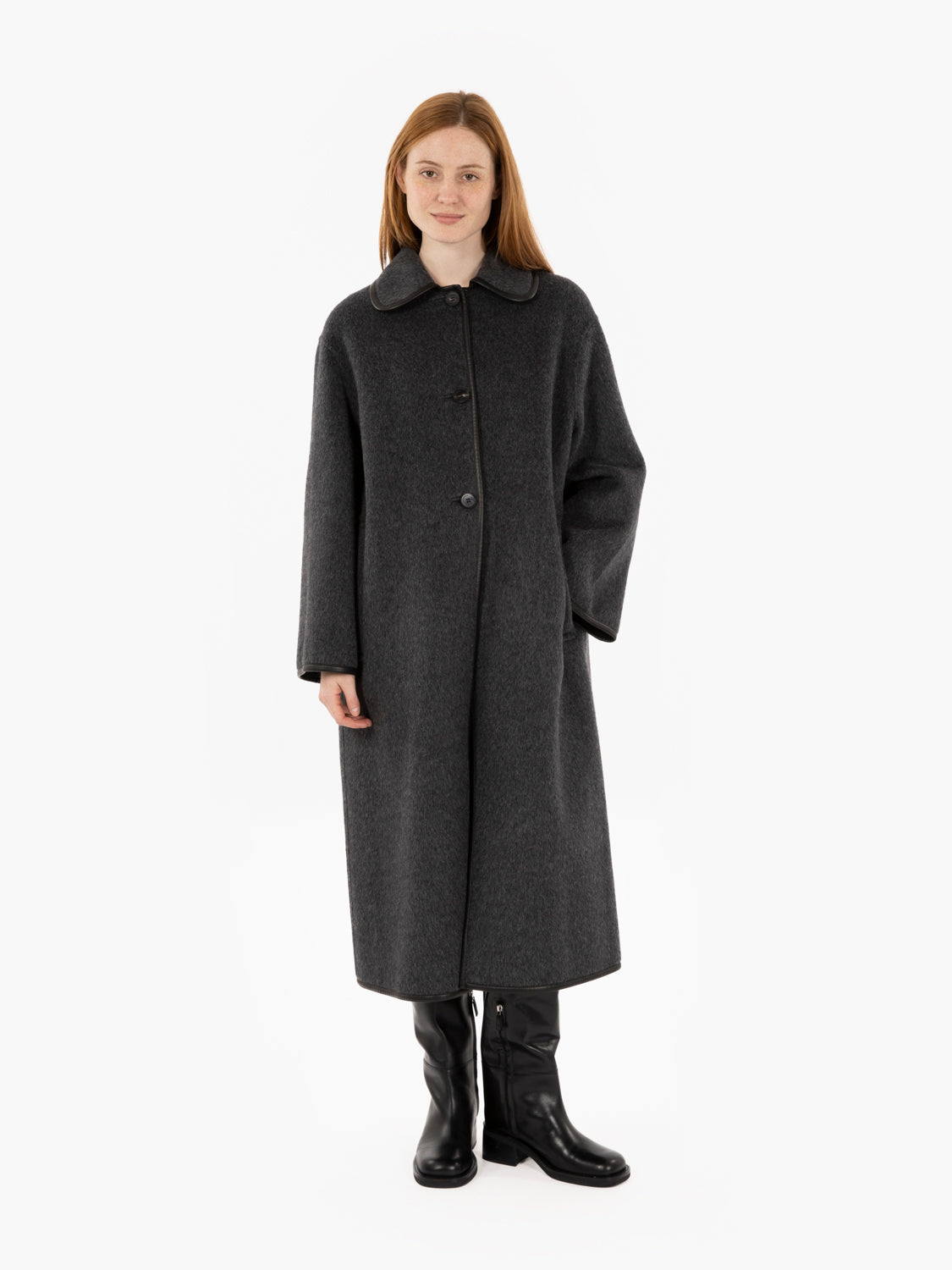 Orestis long grey coat