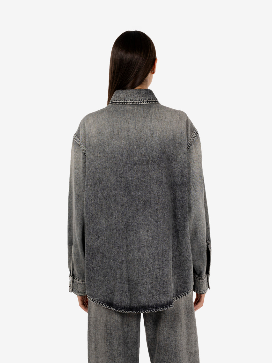 Giacca camicia denim Sienna dirty grey